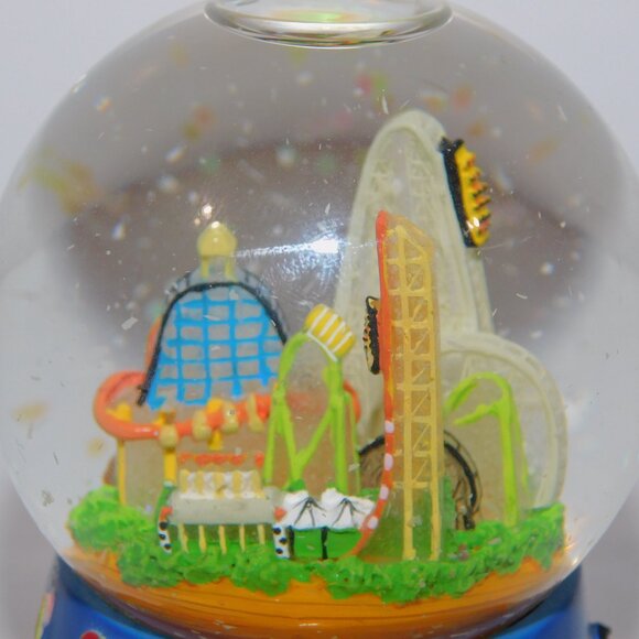 VTG Cedar Point Amusement Park Mini 3.5" Roller coaster Snow Globe Souvenir - Picture 10 of 11